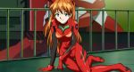  1girl breasts curvy female game_cg long_hair looking_at_viewer neon_genesis_evangelion plugsuit shiny smile soryu_asuka_langley twintails 