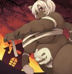  1girl akitaka_(mcdonnell-douglas) cat furry halloween open_mouth red_eyes short_hair solo white_hair 