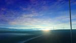  cloud cloudy_sky fence highres mks mountainous_horizon no_humans original outdoors power_lines scenery sky sunset 