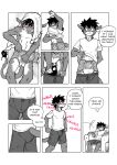  5_fingers anthro blush bottomwear chair clean_diaper clothed clothing comic crinkling dialogue diaper diaper_bulge diaper_change digital_drawing_(artwork) digital_media_(artwork) drying drying_fur embarrassed english_text feet fingers fur furniture grabbing grabbing_diaper hi_res jack_(kaaski) kaaski male multiple_scenes on_chair onomatopoeia putting_on_clothes shirt shorts sitting sitting_on_armchair sitting_on_chair solo sound_effects t-shirt tail text toes topwear towel towel_on_head wearing_diaper wet wet_body wet_fur wetness_indicator 