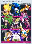  1other 2girls 6+boys absurdres animal_ears anti-tails bat_ears bat_girl bat_wings big_the_cat blood breasts cat_boy cat_ears chao_(sonic) character_name cheese_(sonic) cleavage commentary_request cream_the_rabbit fleetway_super_sonic fox_boy fox_ears fox_tail froggy_(sonic) furry furry_female furry_male green_fur hedgehog_boy highres metal_sonic multiple_boys multiple_drawing_challenge multiple_girls multiple_persona neutral_chao rabbit_ears rabbit_girl renti_(chocolaxor) robot rouge_the_bat scourge_the_hedgehog sonic_(series) sonic_r sonic_the_comic sonic_the_hedgehog sonic_the_hedgehog_(archie_comics) sonic_the_hedgehog_(classic) super_scourge super_sonic tail tails_doll watermark wings yellow_fur 