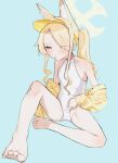  animal_ear_fluff animal_ears bare_legs bare_shoulders barefoot blonde_hair blue_archive cameltoe choker clothes_pull clothing_aside clothing_cutout covered_navel crotch diamond_cutout extra_ears feet flat_chest foot_focus fox_ears fox_girl fox_tail full_body hair_over_one_eye halo hand_on_floor hand_on_own_stomach highleg highleg_one-piece_swimsuit highres jacket long_hair no_eyewear no_tail official_alternate_costume official_alternate_hairstyle one-piece_swimsuit open_mouth pulling_own_clothes r5_4_6banauni red_choker sandals seia_(blue_archive) seia_(swimsuit)_(blue_archive) side_ponytail simple_background sitting skinny solo sweat swimsuit swimsuit_aside tail toes turtleneck turtleneck_one-piece_swimsuit visor_cap white_one-piece_swimsuit yellow_halo yellow_jacket yellow_sandals yellow_visor 