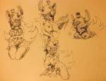  1girl breasts helmet monochrome nipples nude paizuri princess_goblin_(world_of_final_fantasy) sequential sex sharp_teeth teeth twistedterra world_of_final_fantasy 