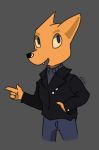  &#039;roku&#039; anthro canine cute_fangs fox fur gregg_(nitw) mammal night_in_the_woods orange_fur portrait smile three-quarter_portrait 