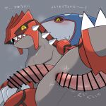 anus big_penis blue_body blush bodily_fluids censored censored_genitalia censored_penis cetacean claws duo erection feral feral_on_feral generation_3_pokemon genitals gngmrkas groudon huge_penis kkkkkkasgai kyogre legendary_pokemon male male/male mammal marine nintendo penis pokemon pokemon_(species) red_body sharp_teeth spikes sweat teeth