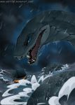  2016 blue_eyes blue_sclera digital_media_(artwork) feral leviathan open_mouth solo teeth tongue water wolf250 