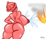  animate_inanimate anthro big_breasts breasts butt female fire_hydrant huge_breasts humanoid hydrant hyper hyper_breasts lactating nipples not_furry red_skin sketch solo tagme zp92 