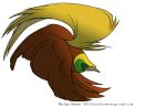  2015 avian beak biped bird bird-of-paradise brown_feathers brown_tail brown_wings digital_drawing_(artwork) digital_media_(artwork) feather_tuft feathered_wings feathers feral flying full-length_portrait greater_bird-of-paradise green_feathers grey_beak jamminbison male multicolored_feathers portrait shadow side_view simple_background smile smirk smug solo suspended_in_midair tail_feathers toony tuft url white_background winged_arms wings yellow_feathers 