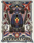  absurdres aircraft airplane car chuangraphics electric_guitar english_text flower formula_one formula_racer guitar highres instrument motor_vehicle no_humans poster_(medium) race_vehicle racecar red_bull red_bull_rb21 silverstone union_jack vehicle_focus 