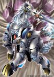  2011 ambiguous_gender barcgal blue_body blue_eyes blue_fur bushiroad cardfight!!_vanguard cybernetics cyborg feral fur ishida_baru machine melee_weapon official_art quadruped solo sword sword_in_mouth weapon 