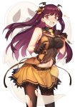  alternate_costume bangs bat_hair_ornament belt black_legwear blush breasts candy collared_shirt commentary_request crying crying_with_eyes_open eyebrows_visible_through_hair food food_themed_hair_ornament ghost girls_frontline gloves hair_ornament hair_ribbon half_updo halloween hand_on_own_chest hand_up highres jack-o'-lantern kinsenka_momi large_breasts lollipop long_hair looking_at_viewer navel necktie one_side_up open_mouth pantyhose pumpkin_hair_ornament purple_hair red_eyes ribbon shirt simple_background skindentation skirt sleeveless sleeveless_shirt solo standing sweatdrop tears torn_clothes torn_legwear very_long_hair wa2000_(girls_frontline) white_background 