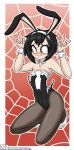  animal_ears black_hair blush bunny_ears bunnysuit dankodeadzone high_heels marvel peni_parker short_hair spider-man:_into_the_spider-verse spider-man_(series) 