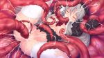  1girl anal black_dress breasts censored closed_eyes cum cum_in_ass cum_in_mouth cum_in_pussy cum_on_body cum_on_hair double_penetration dress facial fellatio game_cg grey_hair hairband kourin_tenshi_en_ciel_rena kura_(en_ciel_rena) large_variant_set long_hair medium_breasts mosaic_censoring nipple_stimulation nipple_tweak nipples non-web_source official_art oral pussy rape restrained saitou_natsuki solo spread_legs suhamaya tentacle_pit tentacle_sex tentacles thighhighs torn_clothes torn_thighhighs triple_penetration vaginal variant_set white_thighhighs 