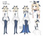  :| blonde_hair blue_eyes boots bow braid cape closed_mouth crown dress epic7 flats full_body gem gloves hair_ribbon highres jewelry necktie otoko_no_ko prince_aither ribbon sleeveless smile 