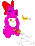  balls banana_blast3r_(artist) big_bow birdo cum drooling male mario_bros masturbation nintendo penis saliva solo spunk3y_monk3y video_games 