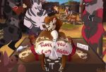  2017 ambiguous_species animal_genitalia animal_penis anthro arms_tied artimus_(character) balls bdsm black_body black_fur black_penis bodily_fluids bondage bound brown_body brown_fur butt buttplug canid canid_demon canine canine_genitalia canine_penis clothed clothing cum cum_in_mouth cum_inside cum_on_balls cum_on_butt cum_on_face cum_on_tail demon detailed_background ear_piercing equid equine facial_piercing feral fur gauged_ear genital_fluids genitals giraffe giraffid grey_body grey_fur group hellhound holding_penis hyena leaking_cum legs_tied looking_at_viewer looking_back looking_back_at_viewer male male_anthro mammal mane meldritchhorror mythological_canine mythological_creature mythology neck_tuft nose_piercing nose_ring nude nude_anthro nude_male open_mouth open_smile outside pawpads penis penis_tip piercing plug_(sex_toy) public_use raised_tail rear_view red_body red_fur red_penis ring_piercing sex_toy sheath slightly_chubby slightly_chubby_anthro slightly_chubby_male smile spotted_hyena striped_body striped_fur stripes tail tan_body tan_fur teeth tongue topless topless_anthro topless_male tuft white_body white_fur zebra 