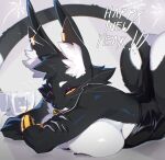 2026 alcohol anthro arm_tuft ass_up bacardi_(muart242) belt beverage big_breasts big_butt black_body black_lips bow_tie bracelet breast_squish breasts bunny_costume butt canid canine canis champagne claws cleavage clothed clothing container costume crossed_arms cup curvy_figure domestic_cat drinking_glass ear_piercing ear_ring english_text eyelashes fake_ears fake_rabbit_ears felid feline felis female finger_claws fireworks fur glass glass_container glass_cup gold_(metal) gold_bracelet gold_jewelry half-length_portrait hi_res holidays inner_ear_fluff jewelry leotard lips looking_at_viewer lying makeup male mammal mascara muart242 multicolored_body multicolored_fur mutt_(muart242) new_year new_year_2026 on_front on_ground orange_eyes piercing pinup portrait pose raised_tail ring_piercing shoulder_tuft side_boob solo squish tail text topwear tuft two_tone_body two_tone_fur whiskers white_body white_inner_ear white_inner_ear_fluff wide_eyed wide_hips wine_glass yellow_sclera