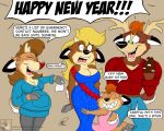 after_transformation anthro babysitter bandage bite_mark blonde_hair blue_eyes breasts brown_body brown_fur clothed clothed_anthro clothed_female clothed_male clothing comic comic_panel daughter_(lore) deer dialogue english_text father_(lore) female fingers fur gag gender_transformation green_eyes group hair hi_res holidays hoof_hands hoop hooved_fingers hooves horn lightluxcollie male male/female mammal memories mother_(lore) mother_and_child_(lore) mother_and_daughter_(lore) motherhood multicolored_body multicolored_fur new_world_deer new_year new_year_2023 parent_(lore) parent_and_child_(lore) parent_and_daughter_(lore) photo picture_frame picture_taking pregnant pregnant_female red_eyes scrapbook sharp_teeth speech_bubble teeth text toony transformation transformation_ring transformation_sequence