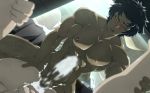  abs aftersex anal ass black_hair blush cum cum_in_ass devilman_crybaby erection leg_lift male_focus multiple_boys muscle nipples nude pecs penis solo_focus sweat testicles vudanshy yaoi yellow_eyes 