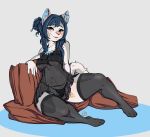  anthro avante92 blush breasts canine clothing dog female legwear lingerie looking_at_viewer mammal smile thick_thighs 