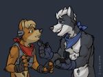  anthro bottomless canine clothed clothing duo fox fox_mccloud k-9 male male/male mammal muscular muscular_male nintendo nude proposal ring star_fox video_games wolf wolf_o&#039;donnell 