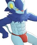  abs anthro biped clothed clothing feline jockstrap lazyneko luxray male mammal muscular nintendo pok&eacute;mon pok&eacute;mon_(species) skimpy solo underwear video_games 