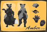 2018 4_toes 5_fingers amber_(sirholi) anthro atryl big_breasts big_tail black_fur black_nose black_pawpads breasts canine dipstick_tail eyelashes female fluffy fluffy_tail fox fur grey_fur grey_nipples handpaw hindpaw long_tail mammal model_sheet multicolored_fur multicolored_tail navel nipples nude orange_eyes patreon pawpads paws pussy signature silver_fox solo toes two_tone_fur url wide_hips 