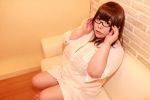  1girl asian breasts brown_hair fat glasses large_breasts luu_(cosplayer) photo solo 