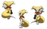  canine digimon fan_character fluffy fluffy_tail furball hybrid impmon long_tail mammal model_sheet renamon renimpmon solo wide_hips 