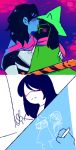  &lt;3 2018 anthro black_fur blush caprine clothed clothing deltarune digital_media_(artwork) eyewear fur glasses goat hair hat hi_res human kris_(deltarune) male mammal ralsei rottendan_(artist) scarf video_games 