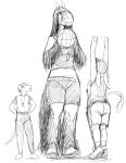  2018 anthro basketball black_and_white clothed clothing concentration donk_sis donkey draft_horse equine feathering female fetlocks fur group hair hairy hat hladilnik horse mammal midriff monochrome mouse rodent shirt shorts simple_background size_difference sketch standing tall tank_top tinker_(hladilnik) tongue tongue_out toque 