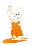  2018 anthro barefoot blue_eyes blush canine clothed clothing dancing disney duo ear_markings eye_contact facial_markings female fox fuel_(artist) fur_markings jack_savage lagomorph male male/female mammal markings rabbit restricted_palette simple_background skye_(zootopia) smile white_background zootopia 