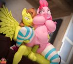  2018 3d_(artwork) ahegao anthro anthrofied balls big_breasts blue_eyes breasts clothing digital_media_(artwork) equine fan_character female forsaken_(artist) friendship_is_magic horse legwear looking_pleasured male male/female mammal my_little_pony nipples nude open_mouth overweight pegasus penetration penis pinkie_pie_(mlp) pony pussy rory_kenneigh sex slightly_chubby socks striped_legwear striped_socks stripes vaginal vaginal_penetration wings 