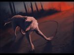  2018 black_bars black_lips black_nose canine day detailed_background digital_media_(artwork) feral mammal oneminutesketch outside solo wolf 