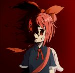  absurdres bag crying crying_with_eyes_open empty_eyes hair_ribbon highres horror_(theme) ponytail randomnpc red_ribbon ribbon scared school_uniform short_sleeves shoulder_bag spoilers teardrop tears yomawari yomawari:_midnight_shadows yui_(yomawari) 