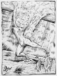  1999 animaniacs bath beiro comic female mammal minerva_mink mink mitch_beiro mustelid nude solo water 