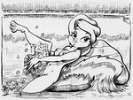  1999 animaniacs bath beiro breasts comic female mammal minerva_mink mink mitch_beiro mustelid navel nipples nude pussy solo towel water 