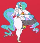  2018 32232232 animal_genitalia animal_penis anthro anthrofied areola balls big_balls big_breasts big_nipples bikini breasts cleavage clothed clothing crown dickgirl equine equine_penis erect_nipples erection eyeshadow footwear friendship_is_magic high_heels horn hyper hyper_penis intersex makeup mammal medial_ring my_little_pony navel nipple_bulge nipples partial_nudity penis plantigrade princess_celestia_(mlp) rainbow_dash_(mlp) red_background shoes simple_background solo swimsuit thick_thighs tiara tingtongten urethra vein winged_unicorn wings 