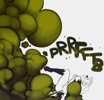 2023 4_fingers 4_toes anthro anus big_anus biped black_text canid canine cheek_tuft dialogue facial_tuft fart fart_cloud fart_fetish feet female female_anthro female_farting fingers fist fox fur genitals green_fart_cloud green_text groan hi_res humanoid_genitalia humanoid_vulva hybrid hyper hyper_fart inner_ear_fluff legs_up lichee lying mammal mephitid nude nude_anthro nude_female on_back onomatopoeia pepper_(lichee) pointy_ears prick_ears profanity restricted_palette skunk snout solo sound_effects tail talking_to_self text toes tuft vulva