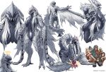 2026 3_claws 3_fingers 3_toes 5_fingers absurd_res alma_(monster_hunter) ambiguous_gender angry anthro anthro_focus anthrofied arkveld armor artist_name big_breasts biped bird_wyvern blonde_hair blue_eyes blue_tongue bodily_fluids breasts brown_hair butt button_(fastener) capcom claws closed_smile clothed clothed_female clothed_human clothed_male clothing confusion convenient_censorship cross-popping_vein digital_media_(artwork) drooling emanata exaxuxer eye_roll eyewear fangs feet felid felyne female female_anthro female_focus female_human fingers flying_wyvern forked_tongue fully_clothed fully_clothed_human fully_clothed_male gemma_(monster_hunter_wilds) glasses glistening glistening_eyes grey_body group hair hair_covering_breasts hands_behind_head hi_res human light_body looking_at_another looking_at_viewer lynian male male_human mammal monster_hunter mouth_closed multicolored_body multiple_angles multiple_images navel non-mammal_breasts open_mouth palico pubes pupils saliva scales seikret shaded simple_background smile standing stretching sweatdrop_(iconography) tail teeth text tied_hair toe_claws toes tongue wearing_glasses white_background white_body white_hair white_pubes white_scales white_sclera yawn