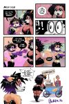  alternative_fashion annoyed anthro artist_name bat-eared_fox black_boots black_clothing black_eyeshadow black_footwear black_hair black_speech_bubble boker boots bottomwear bovid breasts brown_body brown_fur butt canid canine canis caprine cleavage clothed clothing comic corndog corset curly_hair distracted domestic_dog ear_piercing english_text exclamation_point eyeshadow female fishnet_clothing fishnet_legwear flapping_head_wings flirting floppy_ears food food_stand footwear fox fur goat goth gradient_hair group hair head_wings horn industrial_piercing industrial_piercing_ladder legwear lingerie makeup male mammal midriff miniskirt multicolored_hair navel orange_body orange_fur piercing purple_body purple_eyes purple_eyeshadow purple_fur purple_hair red_eyes running shoes signature skirt text topwear trio tube_top two_tone_hair unusual_wing_placement wings 