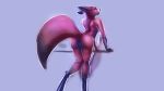  2018 absurd_res anthro big_butt breasts butt canine colored_sketch digital_media_(artwork) digital_painting_(artwork) female half-closed_eyes hi_res mammal nude pussy rear_view solo watsup 