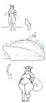  2022 absurd_res anthro arm_tattoo belly big_belly breasts canid comic cruise_ship digestion digestion_noises directional_arrow female heart_symbol hi_res huge_belly huge_thighs hyper hyper_belly kritko mammal merchant_ship navel object_vore onomatopoeia overweight overweight_female passenger_ship sequence sequential_arrow ship solo sound_effects tail tattoo text thick_thighs vehicle vore watercraft weight_gain 