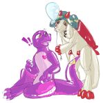 animate_inanimate anthro balloon dinosaur duo handing_over hi_res holding_balloon inflatable living_inflatable male open_mouth pool_toy prehistoric_species reptile saurischian scalie simple_background smile tail theropod tyrannosaurid tyrannosauroid tyrannosaurus tyrannosaurus_rex unknown_artist zoran