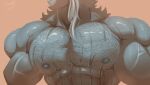  abs age_difference aged_up anthro arm_hair barazoku beard bodily_fluids body_hair canid canine canis chest_hair facial_hair hairy hi_res law_(sdorica) male mammal mature_anthro mature_male muscular muscular_anthro muscular_male nipples older_anthro pinumontbalou sdorica solo sweat vein veiny_muscles wolf 