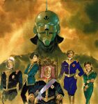  absurdres annamarie_bourget carozzo_ronah dorel_ronah gilais_kreuger gundam gundam_f91 highres insignia meitzer_ronah military_uniform non-web_source scan yasuhiko_yoshikazu zabine_chareux 
