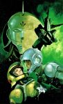  absurdres carozzo_ronah cecily_fairchild closed_eyes gundam gundam_f91 helmet highres insignia mobile_suit non-web_source scan seabook_arno space_helmet spacesuit yasuhiko_yoshikazu 