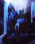  2017 ambiguous_gender blue_eyes digital_media_(artwork) equine feral greame hooves horse mammal solo standing 
