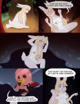 absurd_res anthro apinkgrape avian balls bird blonde_hair blush breasts comic duo embarrassed embarrassing_nudity english_text erection feathers female flamingo fur genitals glamor_to_bare gynomorph hair hi_res humiliation intersex lagomorph laugh leporid mammal nipples nude_anthro nude_gynomorph penis pink_body pink_feathers public public_erection public_humiliation public_nudity rabbit rebecca_(neko-eclipse17) speech_bubble stephanie_(neko-eclipse17) text trans_(lore) trans_woman_(lore) unwanted_erection white_body white_fur