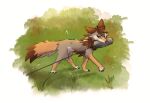 2026 5_fingers anthro black_nose brown_body brown_fur brown_sclera canid canine canis casey_coyote_(ctahrpoe) coyote ctahrpoe dewclaw digital_media_(artwork) dipstick_tail electronics feral fingers fluffy fluffy_chest footprint fur furgonomics grass grey_body grey_fur hi_res male mammal markings microphone microphone_wire neck_tuft orange_body orange_fur pawprint paws plant smug_expression solo tail tail_markings tan_body tan_fur tuft